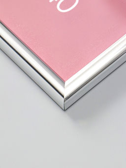 Фоторамка для фото 30×40 см Oframe, пластик, серебро, (пластиковый экран)