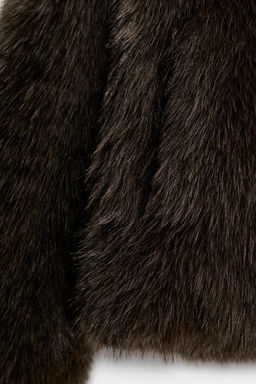SHORT FAUX FUR COAT - Zara фото 5