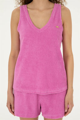 U. S. Polo Assn / Женская фиолетовая футболка - U.s. polo assn фото 6