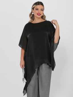 Блузка-накидка 0447-1с черный