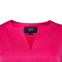 Платье женское короткое с поясом MIST, розовое, размер 48-50