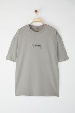 TRENDYOL MAN Siyah Oversize/Genis Kesim %100 Pamuklu S?rt Bask?l? T-Shirt TMNSS24TS00003 - Trendyolmilla фото 6