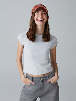 Bisiklet Yaka K?z ?ocuk Ti??rt