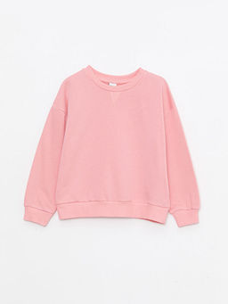 Bisiklet Yaka Basic Uzun Kollu K?z ?ocuk Sweatshirt