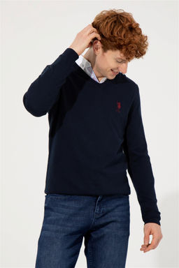 Свитер мужской U.S. Polo Assn хлопок темно-синий