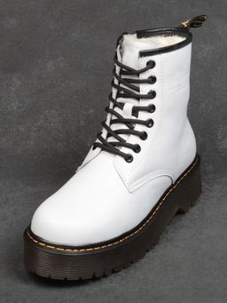 04-15265001 WHITE Ботинки зимние женские (натуральная кожа, натуральный мех) - Фабричный китай фото 5