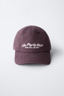 FADED-EFFECT CAP WITH EMBROIDERED TEXT - Zara фото 4