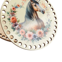 Заготовка для декорирования Love2art ДВ-01 Набор донышек для вязания Глянцевый фанера d 15 см х 0.4 см 2 шт 08 Лошадь фото 4