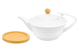 Чайник 600 мл 23,5*15*12,5 см Айсберг волны + деревянная подставка - Elan gallery фото 4