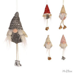 Новогоднее украшение Гном 23 см/ GH-05 /уп 200/микс