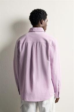 CAMISA REGULAR FIT RAYAS / Rosa pastel - Zara фото 2