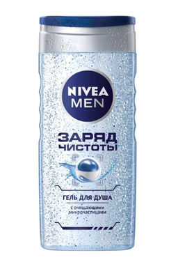 NIVEA SHOWER гель д/душа д/Мужчин 250мл Заряд чистоты