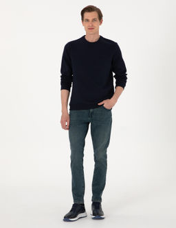 Lacivert 3 _plik Regular Fit __i Polarl_ Bisiklet Yaka Basic Sweatshirt - Pierre cardin фото 4