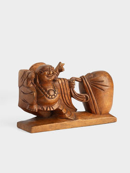 Сувенир «Хотэй с сумкой», 20×6×13 см, дерево суар
