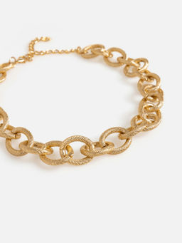 10206280008 Колье жен. Rebel золотистый