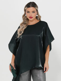 Блузка-накидка 0447-1с темно-зеленый
