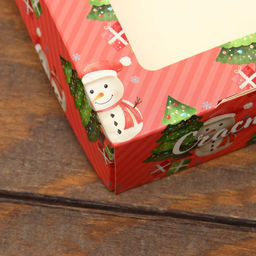 Цена за 20 шт. Коробка складная Снеговичок, розовая, 20 х 12 х 4 см - Simaland фото 6