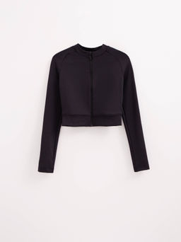 CONTE Укороченный спортивный джемпер на молнии LJ 2773 black - Conte elegant фото 3