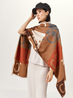 в составе ШЕРСТЬ  и КАШЕМИР Большой, мягкий, теплый  двусторонний палантин - Tantino фото 2