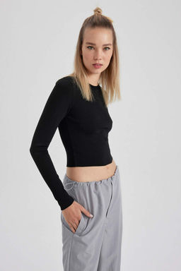 Cool Slim Fit свитер с круглым вырезом - Defacto фото 5
