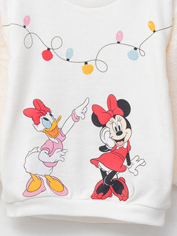 Bisiklet Yaka Uzun Kollu Disney Bask?l? K?z Bebek Sweatshirt - Waikiki фото 3