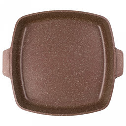 Противень с антипригарным покрытием 28х28х7см "Шоколад", s0,4см, литые ручки (Россия)