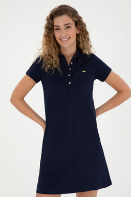 Женское темно-синее трикотажное платье Неожиданная скидка в корзине - U.s. polo assn фото 3