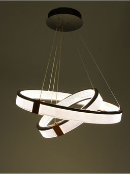 Люстра Emma 168 Вт LED 3000-6000К черный/кофе/золото Ø40+60×100 см