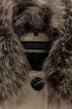 WOOL BLEND JACKET WITH FAUX FUR COLLAR ZW COLLECTION - Zara фото 18