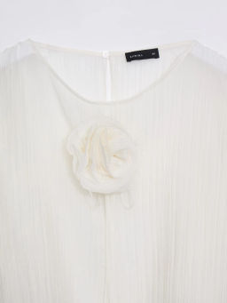 Блуза из тенселя с цветком / Zarina