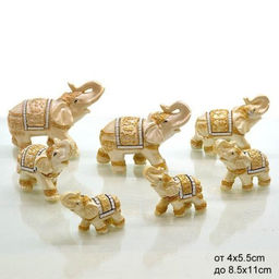 Статуэтки Слоны 7 штук набор / 8039В /уп 36/ - Галеонтрейд фото 2