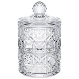 ЕМКОСТЬ ДЛЯ ХРАНЕНИЯ LEFARD С КРЫШКОЙ 2 ЯРУСА GEM 8*14 СМ, 180 МЛ