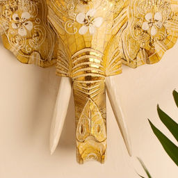 Сувенир «Голова слона», 28×26×10.5 см, дерево