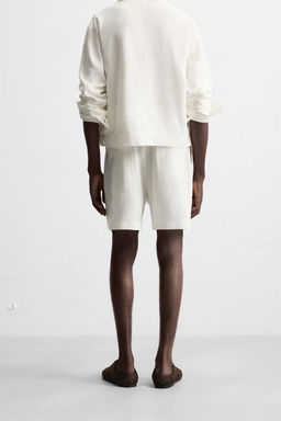 100% LINEN BERMUDA SHORTS WITH BELT - Zara фото 3