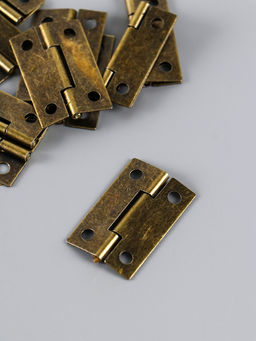 Цена за 2 шт. Петля для шкатулки металл с прямыми углами бронза набор 10 шт 2,2х3,68 см