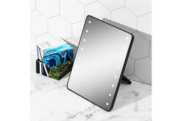 Зеркало настольное 16,9*4,8*21,8 см Черное с подсветкой LED USB