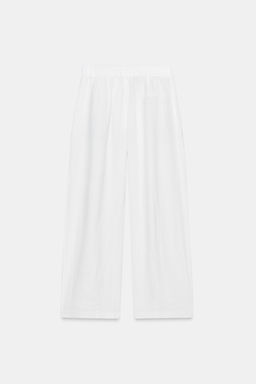 PANTAL?N PLIEGUES LINO ZW COLLECTION / Blanco - Zara фото 5