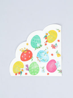 Цена за 2 шт. Салфетки пасхальные бумажные «Акварельные яйца», 3 слоя, d=32 см, 12 шт
