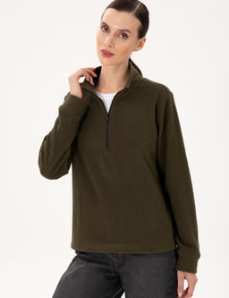 Haki Oversize Polar Sweatshirt