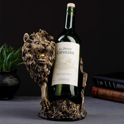 Подставка для бутылки «Лев», под бронзу, 14×19×24 см