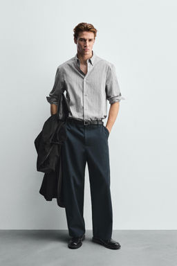 LYOCELL-COTTON BALLOON FIT TROUSERS