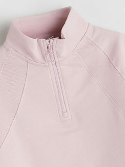 Dik Yaka K?z ?ocuk Sweatshirt
