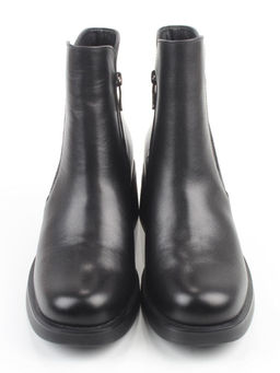 01-M43-6 BLACK Ботинки демисезонные женские (натуральная кожа, байка)