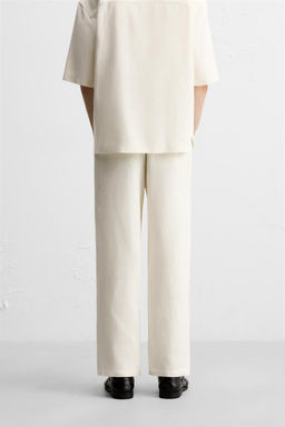 VISCOSE-JUTE TROUSERS - Zara фото 11