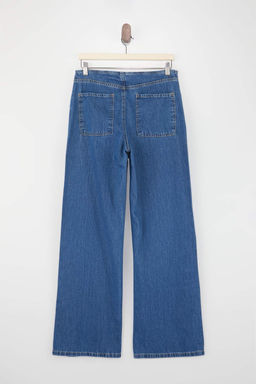 Teen Mavi DOKUMLU Tencel Kar?s?ml? Bel Detayl? Normal Bel Wide Leg Jeans TWOSS26JE00185 - Trendyolmilla фото 6