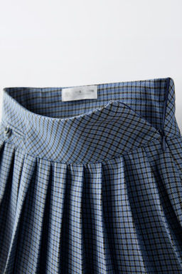 CHECK BOX PLEAT SKIRT - Zara фото 4