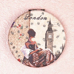 Зеркало карманное 7 см / GT357 /уп 50/300/ кожзам - Галеонтрейд фото 2