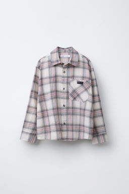 CHECK SHIRT WITH LABEL