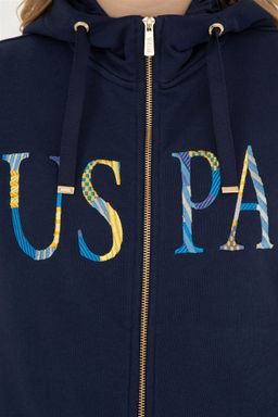 Женский темно-синий базовый свитшот - U.s. polo assn фото 7