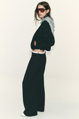 WIDE-LEG TROUSERS WITH DOUBLE WAISTBAND - Zara фото 4